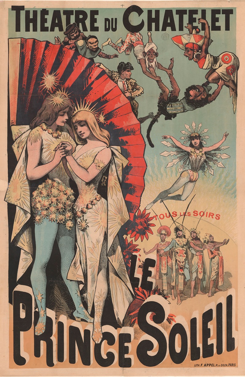 Théâtre du Châtelet. Le Prince Soleil — Lith. F. Appel
