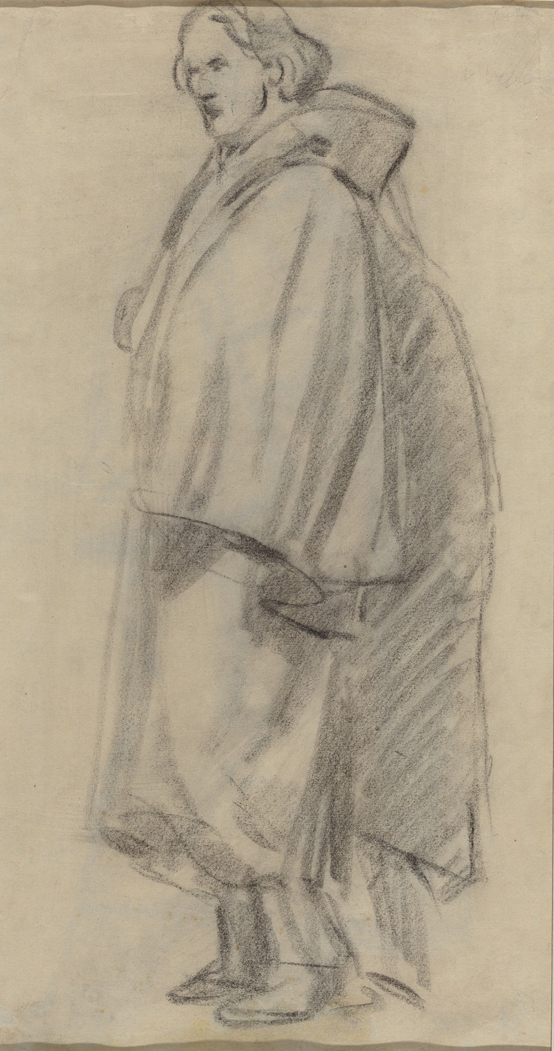 Man Wearing a Cloak (verso) by Эдуар Мане, 1852-1858 — digital art print download