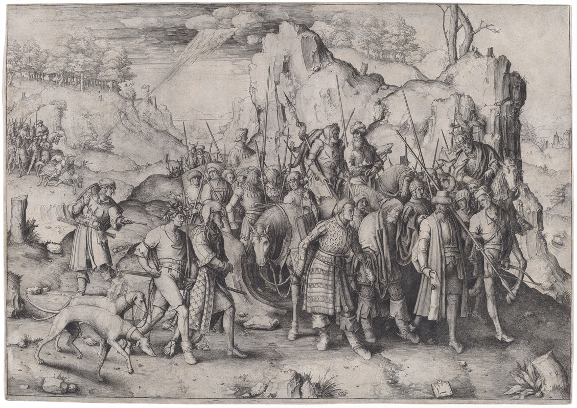 The Conversion of Saint Paul by Лукас Ван Лейден, 1509 — digital art print download