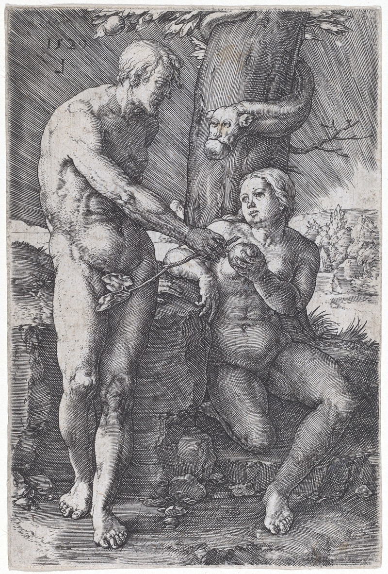 The Fall of Man by Лукас Ван Лейден, 1529 — digital art print download