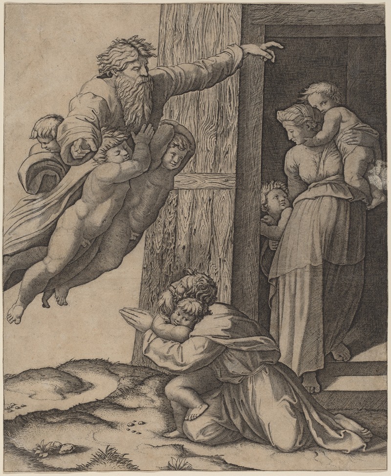 God Appearing to Noah by Marcantonio Raimondi — digital art print download