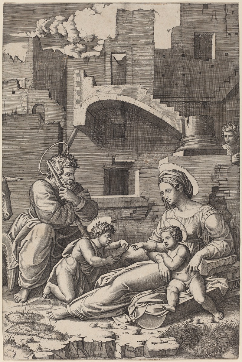 The Holy Family — Marcantonio Raimondi