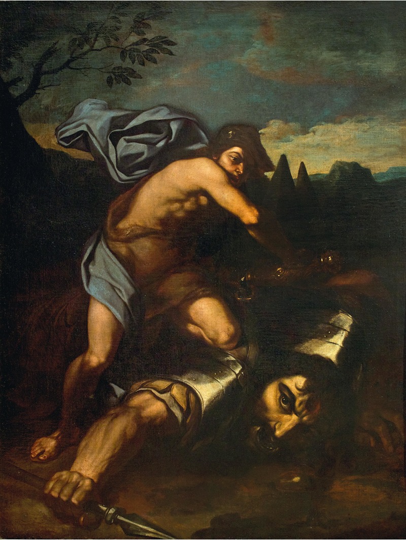 David and Goliath by Неаполитанская школа — digital art print download