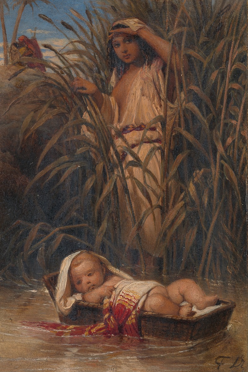 Mozes in het biezenkistje by Поль Деларош, 1817-1856 — digital art print download