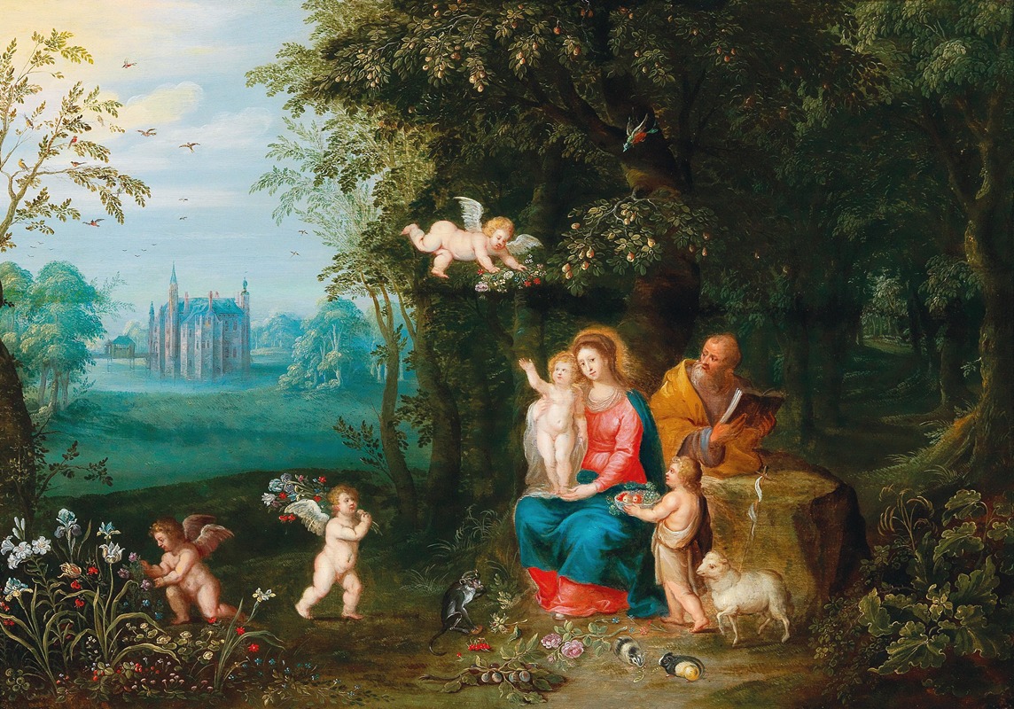 The Rest on the Flight into Egypt by Pieter Van Avont — digital art print download