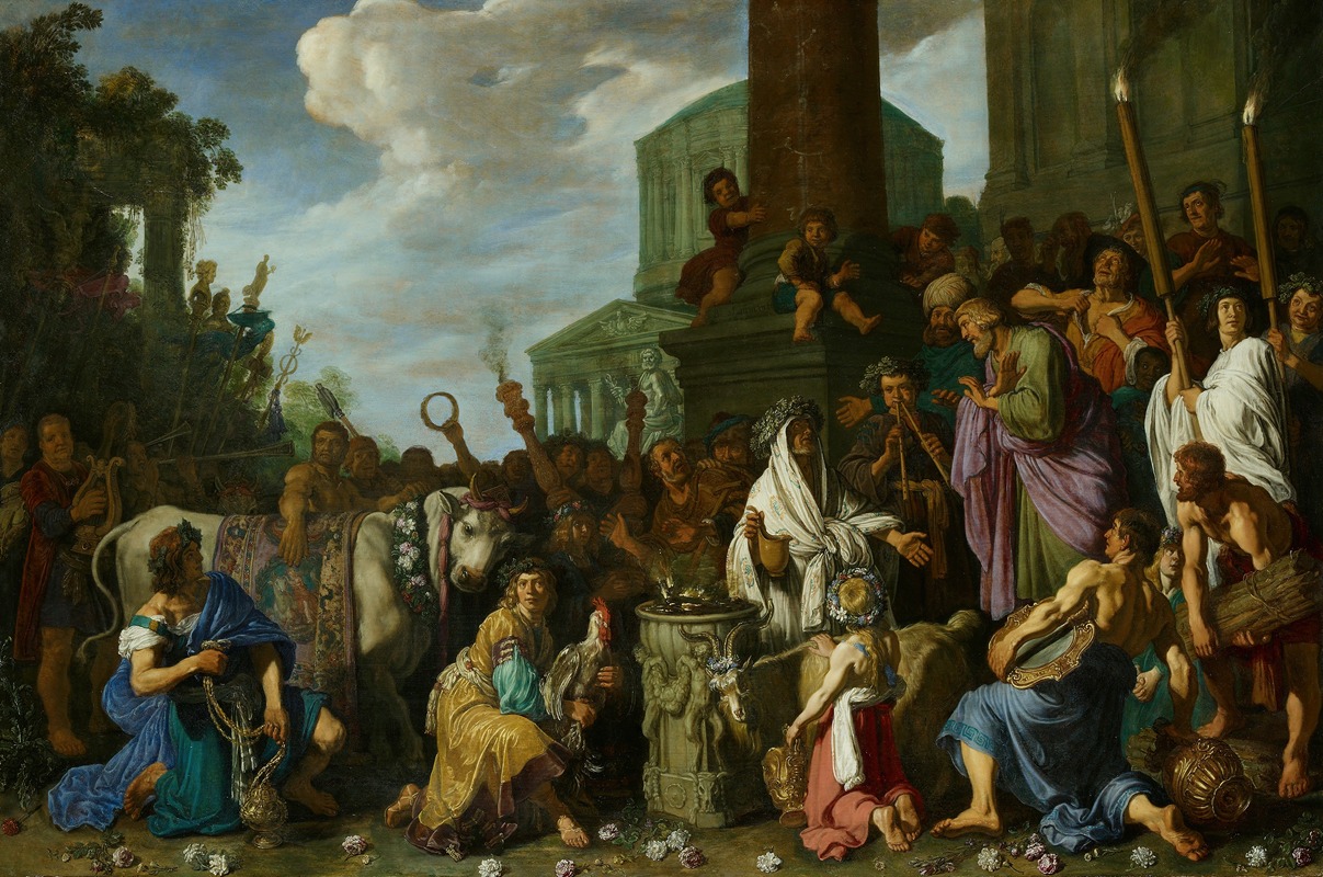 Paul and Barnabas in Lystra by Pieter Lastman, 1617 — digital art print download