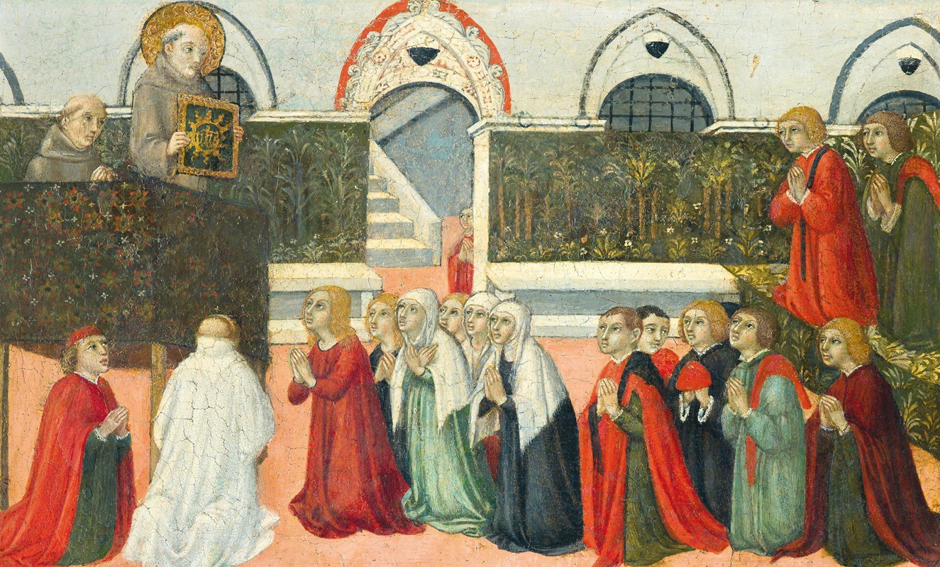 The Preaching of Saint Bernardino — Sano di Pietro