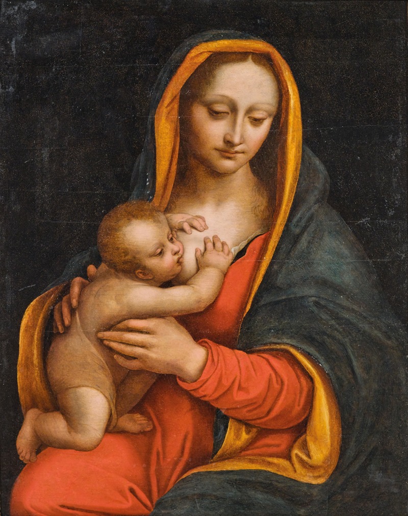 Madonna and Child by School of Leonardo — digital art print download