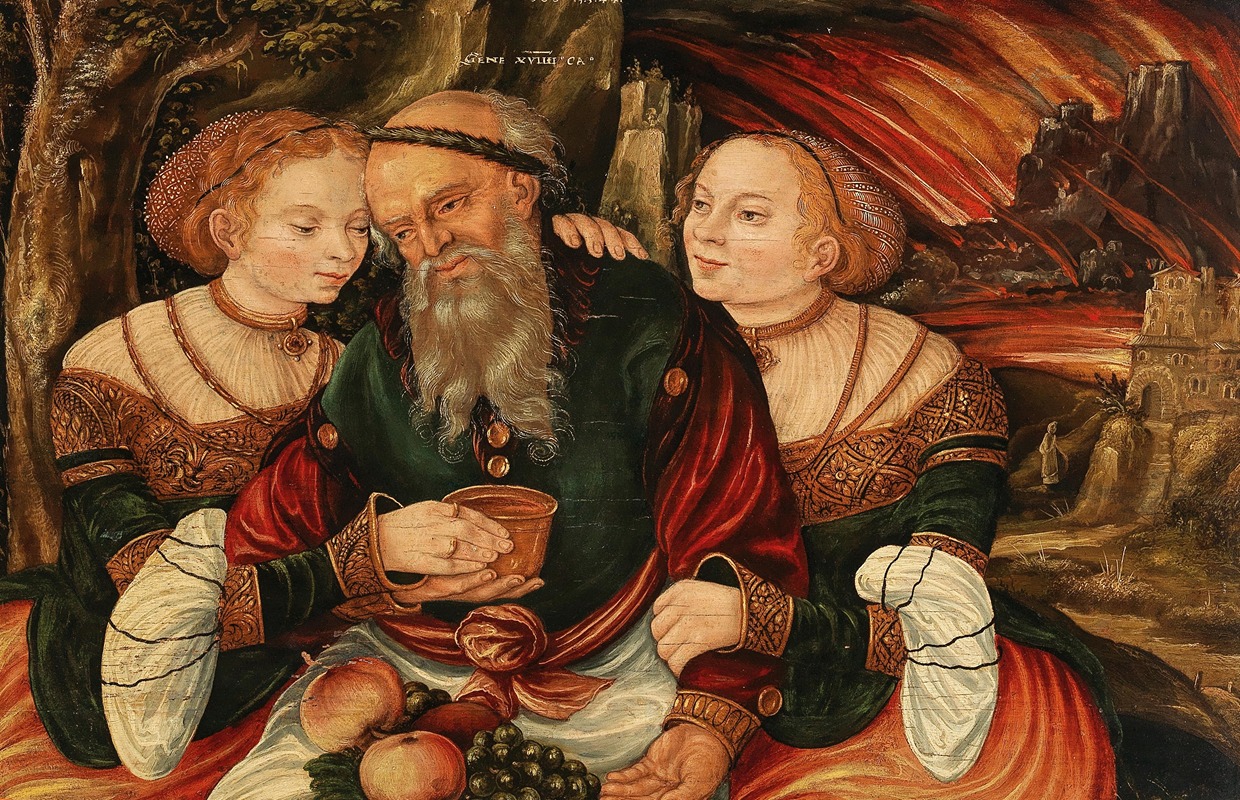 Lot and his Daughters by Veit Thiem — digital art print download