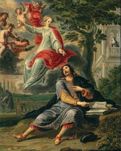 The Calling of Saint Augustine by Виллем ван Херп — digital art print download