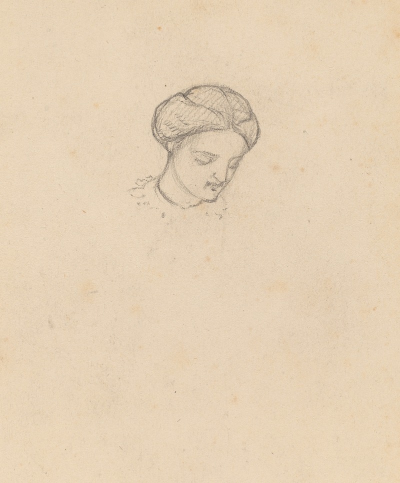 Study of a Girl's Head — Элиху Веддер
