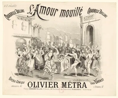 L'amour mouillé. Quadrille brillant by Louis Lemaresquier, 1887 — digital art print download