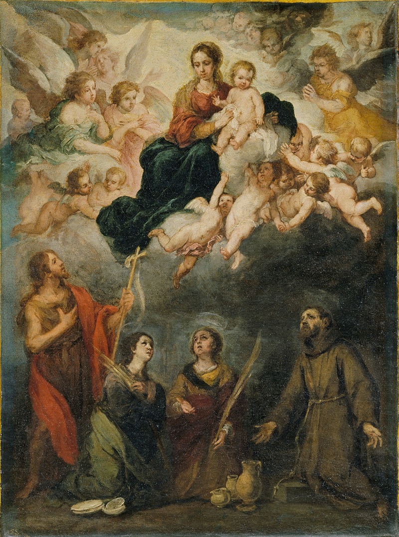 The Virgin and Child with Saints — Бартоломе Эстебан Мурильо