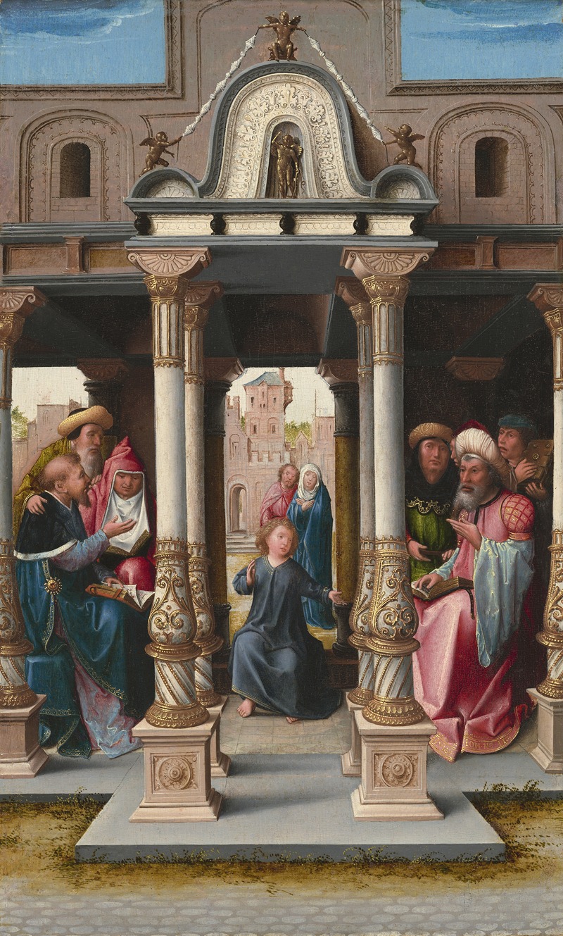 Christ among the Doctors (obverse) by Бернард ван Орлей, c. 1513 — digital art print download