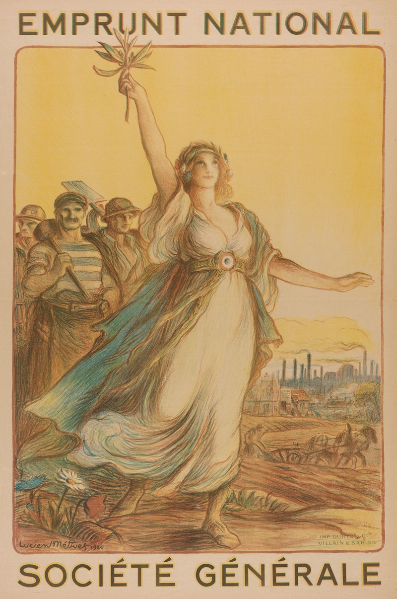 Emprunt national. Société générale by Люсьен Мари Франсуа Мотиве, 1920 — digital art print download
