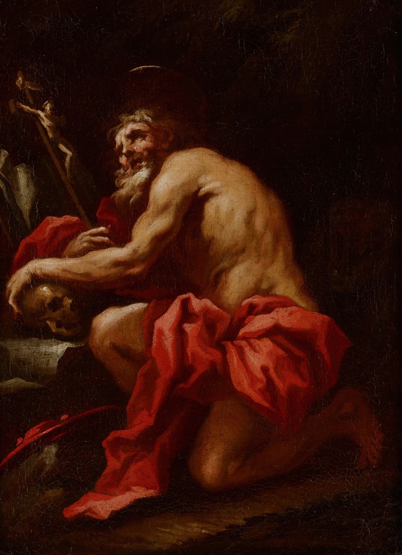 St. Jerome in the Desert by Circle of Paolo Pagani, c. 1700 — digital art print download