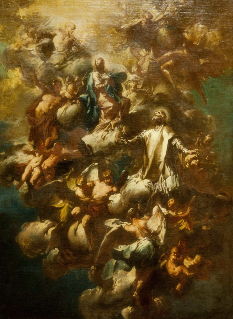Saint Philip Neri in Glory by Giovanni Domenico Ferretti, 1731 — digital art print download