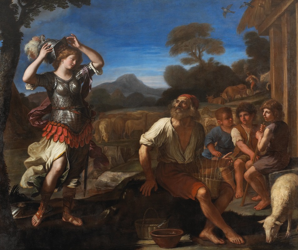Erminia and the Shepherds by Гверчино — digital art print download