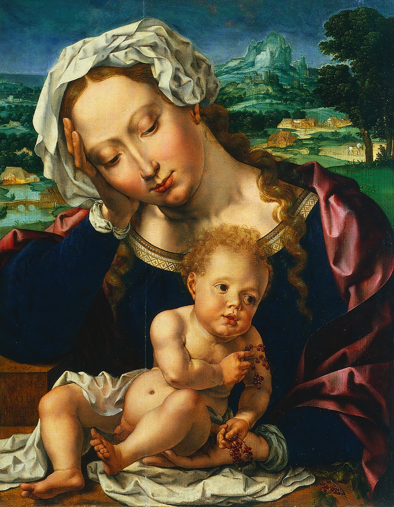 Virgin and Child in a Landscape — Jan Gossaert