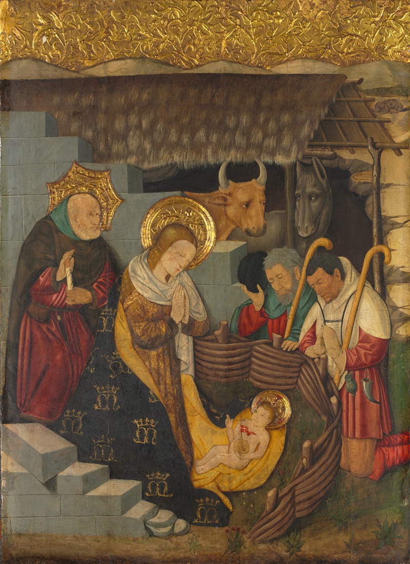The Nativity by Jaume Ferrer, c. 1457 — digital art print download