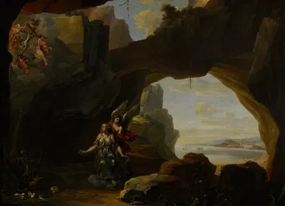 The Magdalen in a Cave by Johannes Lingelbach, c. 1650 — digital art print download