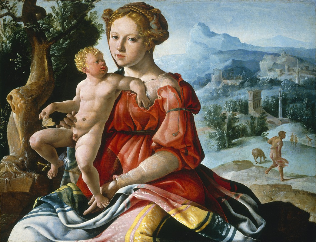 The Rest on the Flight into Egypt by Маартен ван Хемскерк, c. 1530 — digital art print download