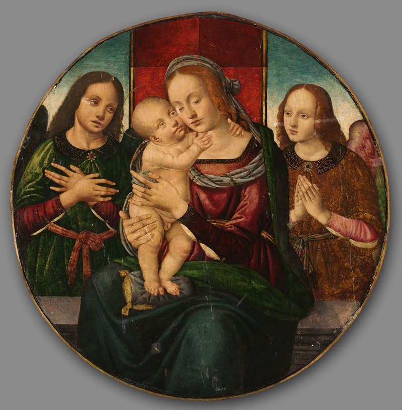 Virgin and Child with Angels by Master of the Holden Tondo — digital art print download