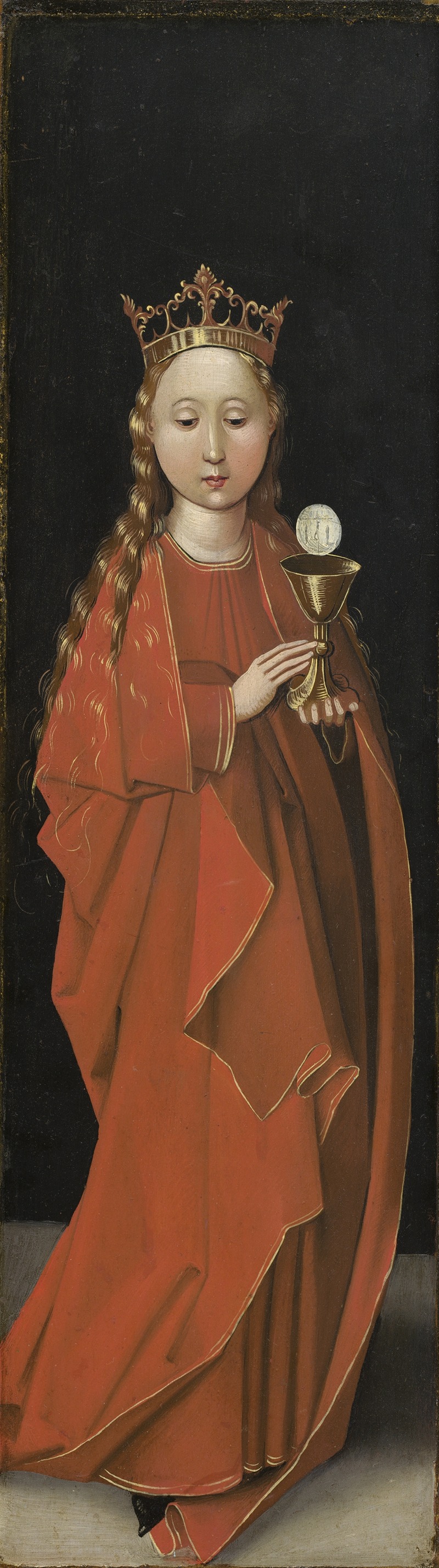 Saint Barbara (left wing exterior) by Master of the Starck Triptych — digital art print download
