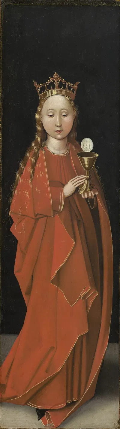 Saint Barbara (left wing exterior) by Master of the Starck Triptych — digital art print download