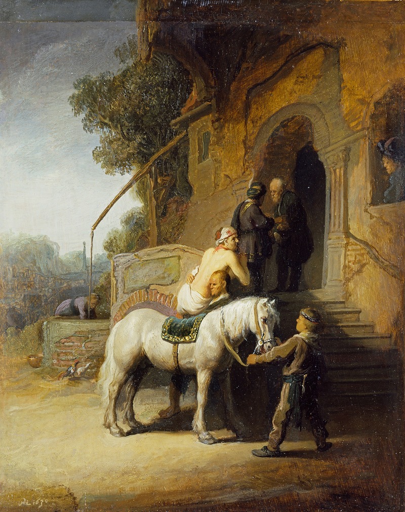 The Good Samaritan by Рембрандт ван Рейн, 1630 — digital art print download