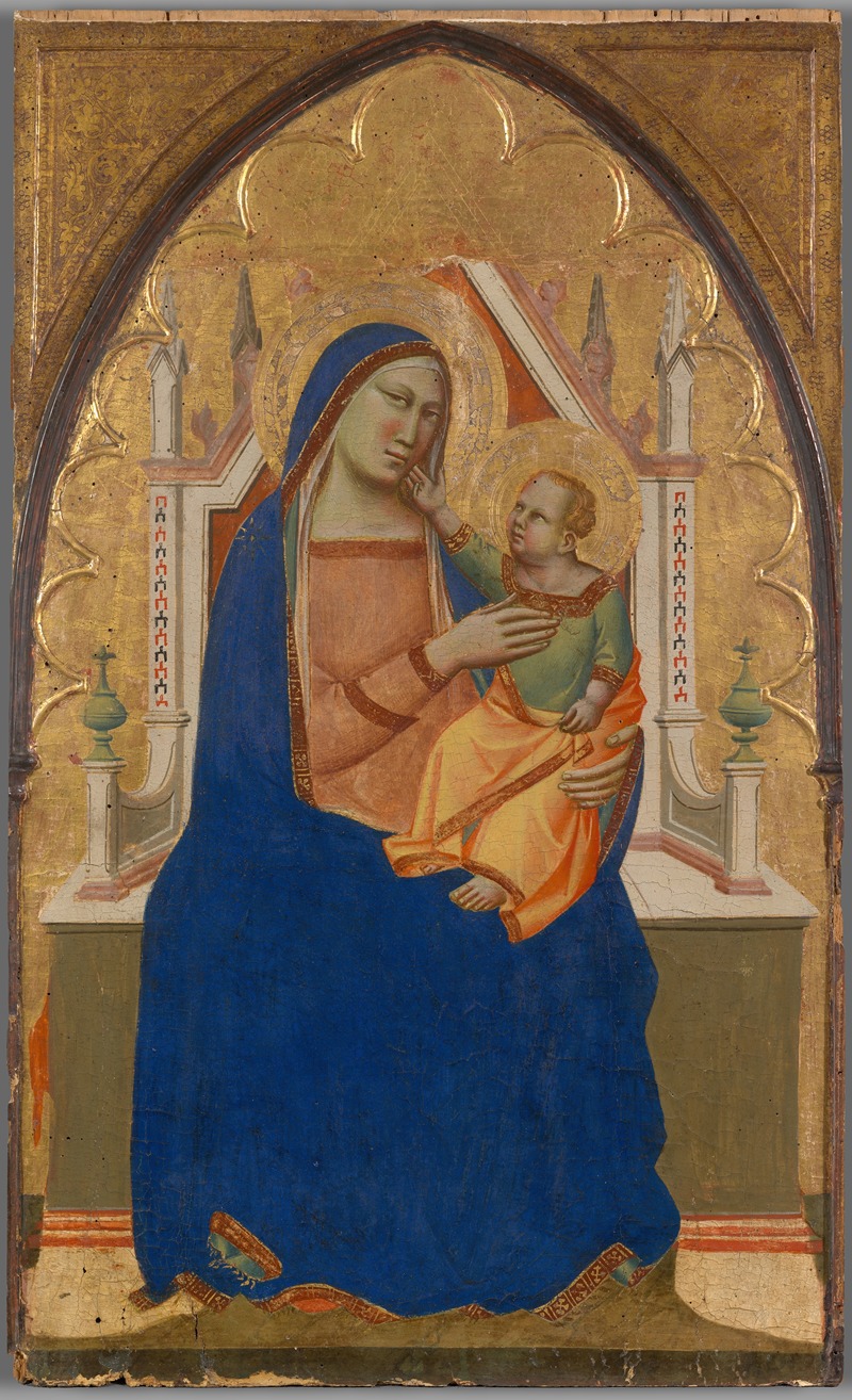 Virgin and Child Enthroned by Taddeo Gaddi — digital art print download