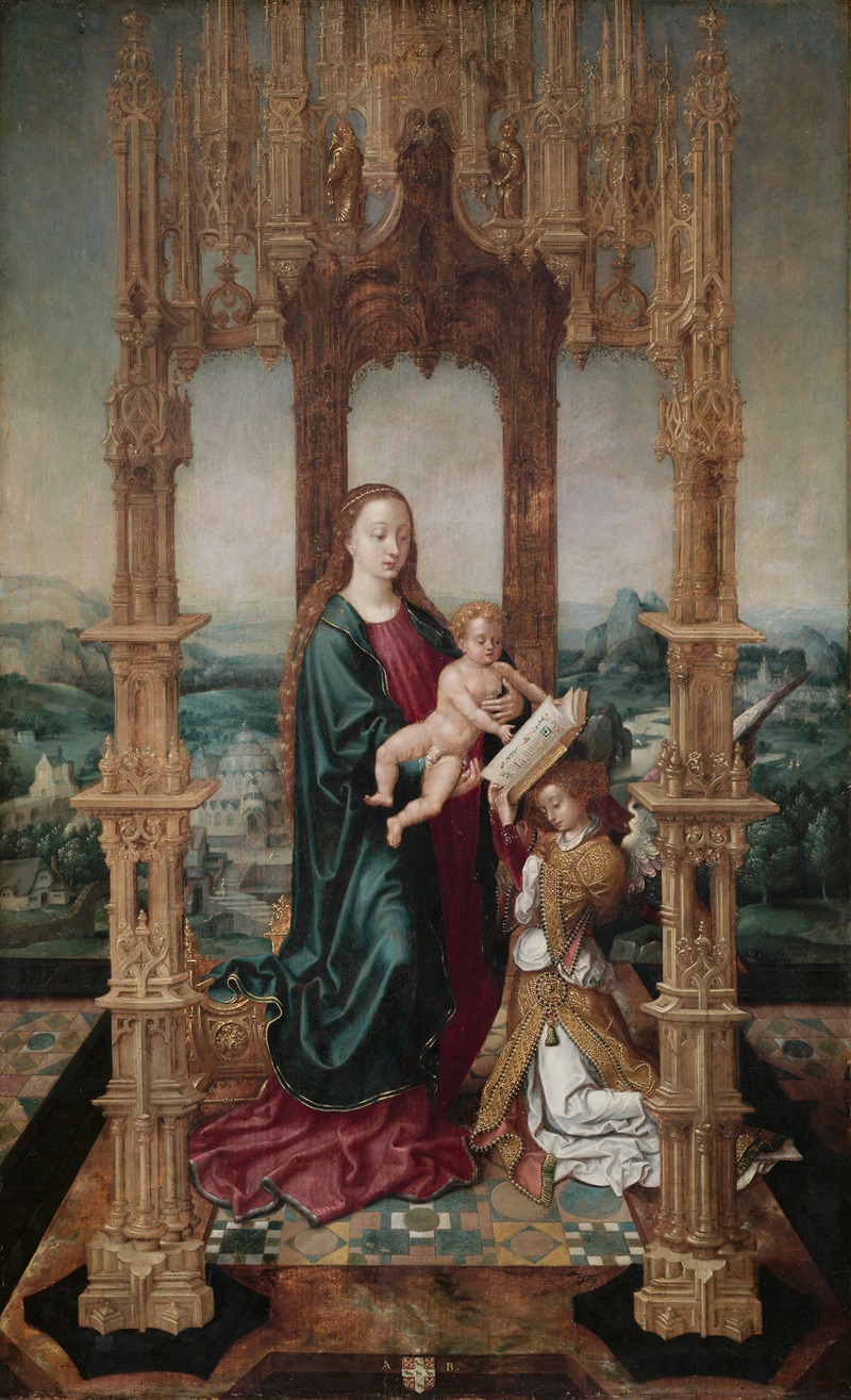 Virgin and Child under a Canopy by Аноним — digital art print download