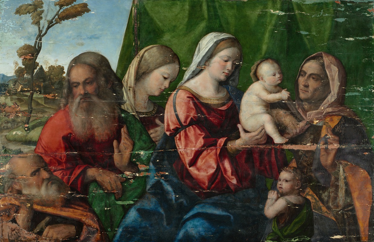Virgin and Child with Saints by Аноним, c. 1510 — digital art print download