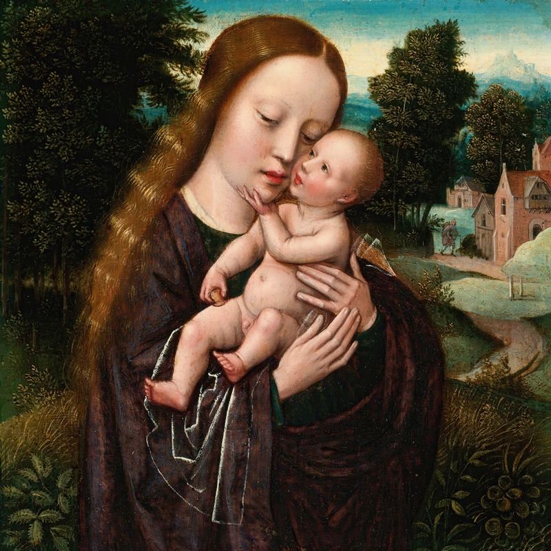 Madonna And Child by Амбросий Бенсон — digital art print download