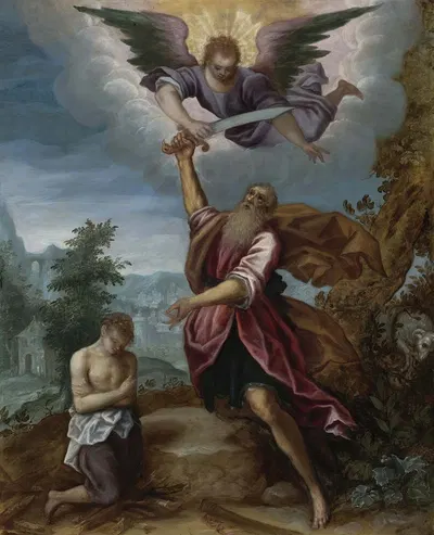 Abraham And Isaac by Circle of Giuseppe Cesari — digital art print download