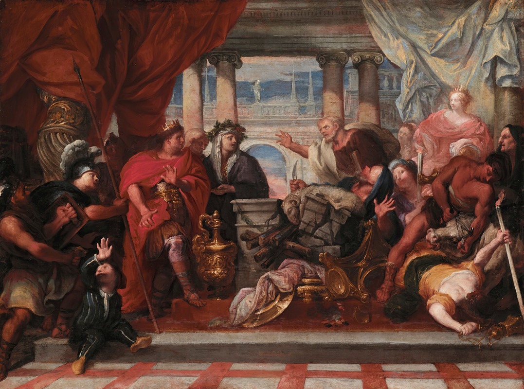 Scene Of Sacrifice by circle of Sebastiano Mazzoni — digital art print download