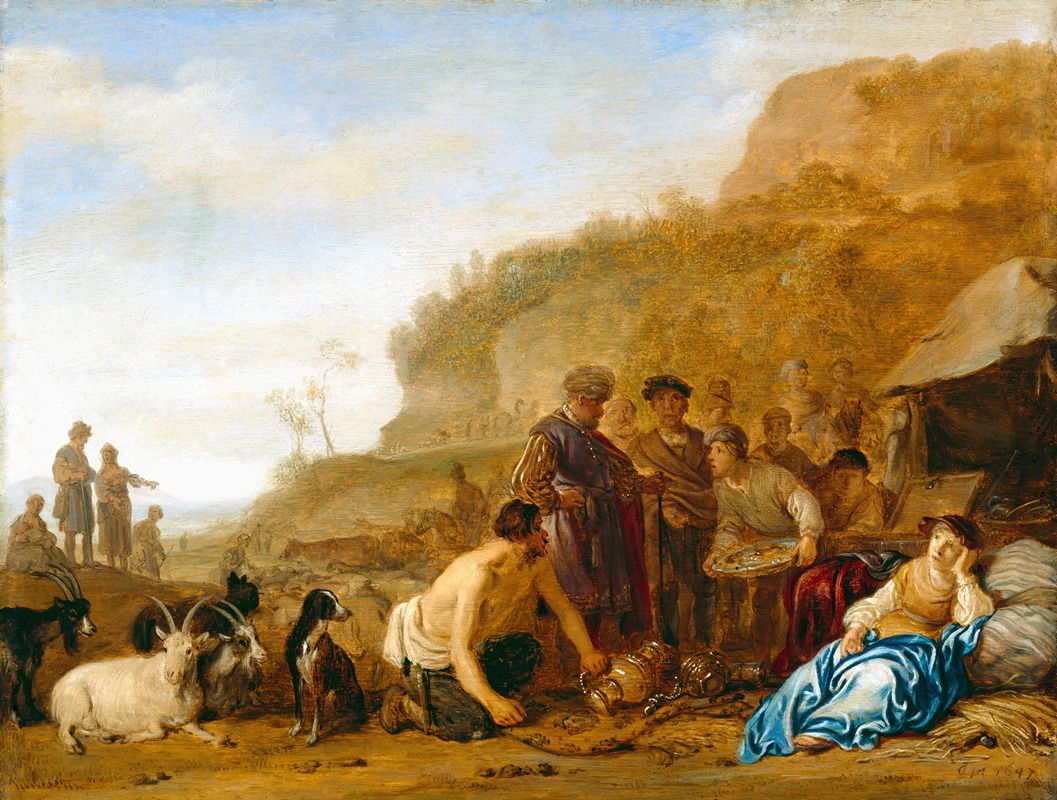 Laban Searching For His Gods by Николаес Мойяерт, 1647 — digital art print download