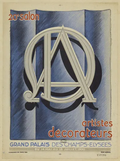 20e salon artistes décorateurs. Grand Palais des Champs-Elysées by Рене Габриэль, 1930 — digital art print download