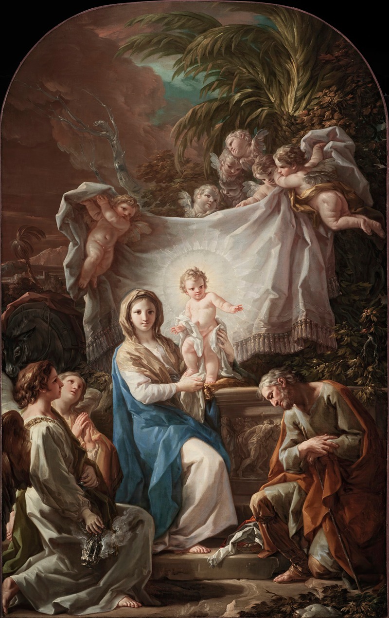 Rest On The Flight Into Egypt by Corrado Giaquinto — digital art print download