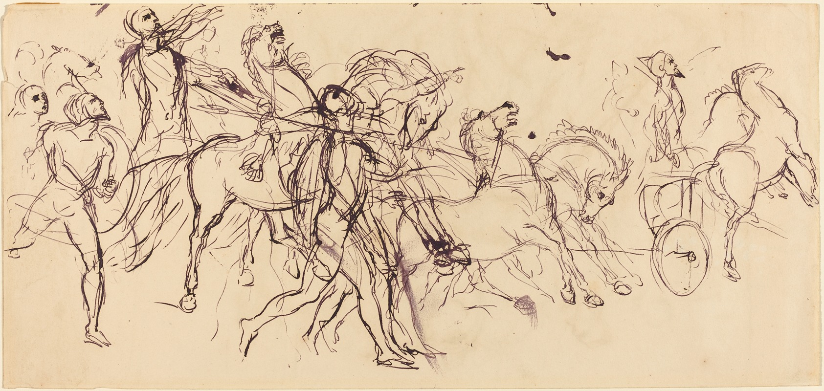 Charioteers by Эжен Делакруа — digital art print download