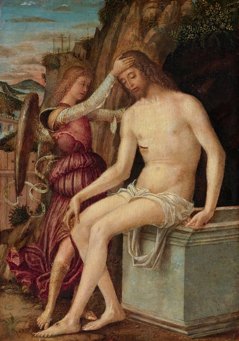 The Resurrected Christ With An Angel — Giovanni Francesco Maineri
