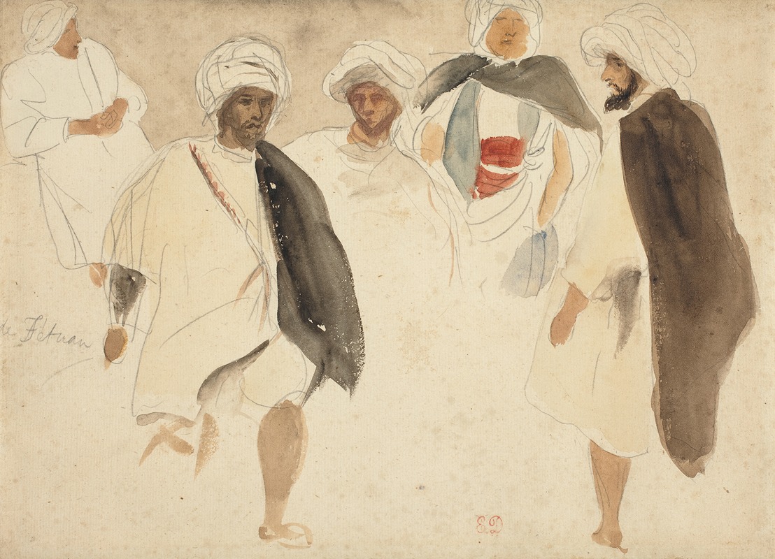 Study of Arabs by Эжен Делакруа — digital art print download