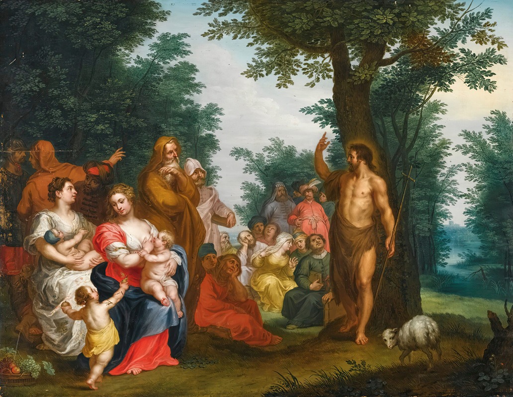 Saint John The Baptist Preaching by Jacob Andries Beschey — digital art print download