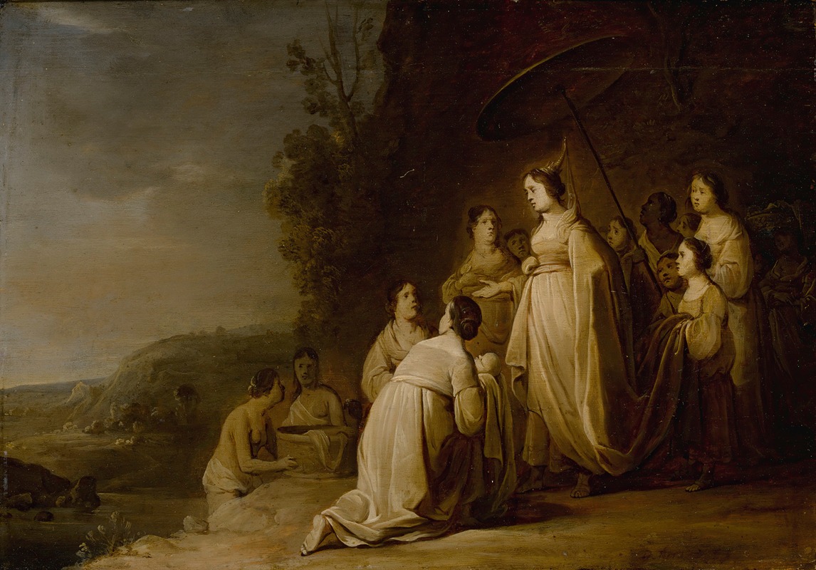 The Finding Of Moses by Якоб Виллемсз. де Вет — digital art print download