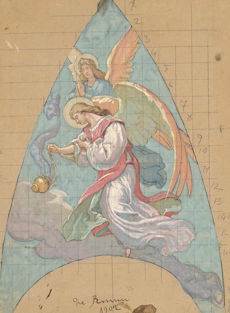 Angel by Йозеф Ханула, 1902 — digital art print download