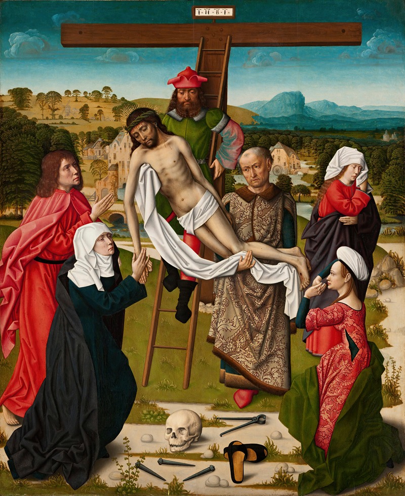 Descent from the Cross by Master of the Embroidered Foliage — digital art print download