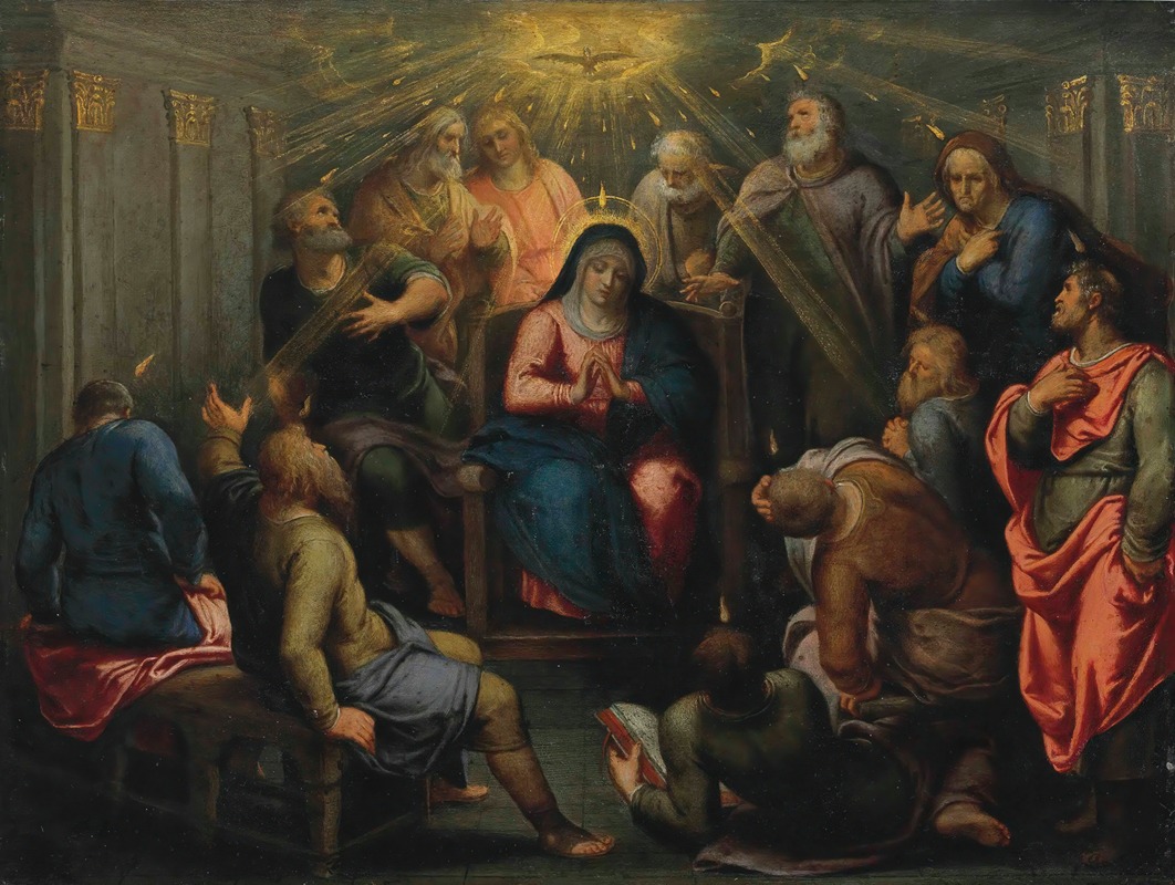 The Pentecost by Отто ван Вейн — digital art print download