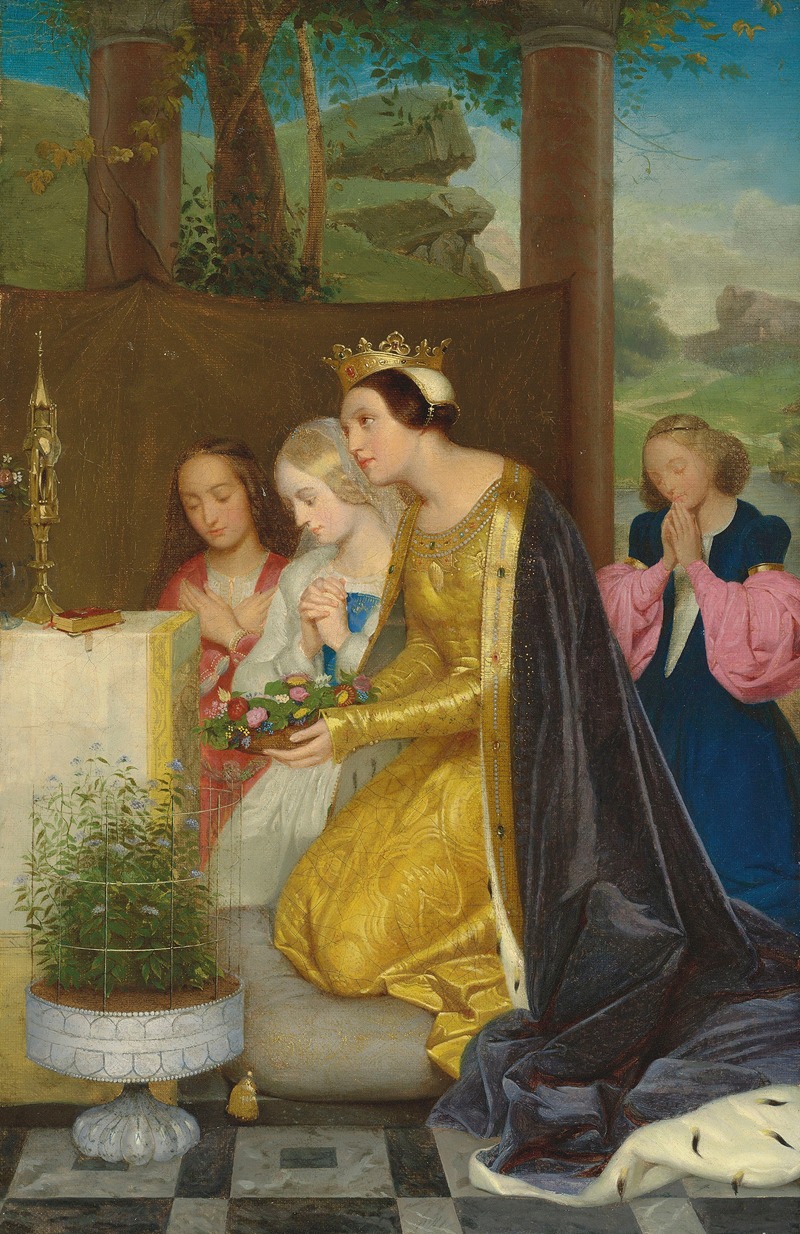 Sainte Amélie, Reine De Hongrie — Paul Delaroche