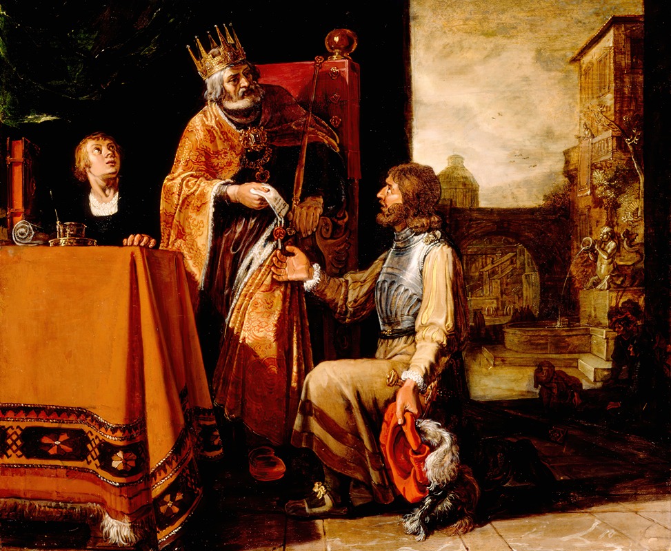 King David Handing the Letter to Uriah — Pieter Lastman