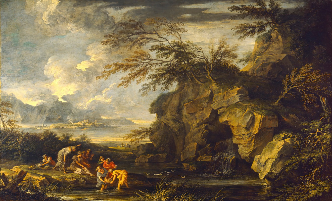 The Finding of Moses by Сальватор Роза — digital art print download